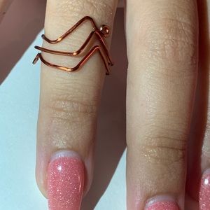 Copper-wire Zig-zag Ring